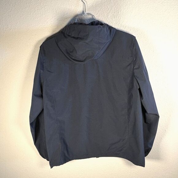 Hawke & Co. Mens Navy Large Performance Windbreaker Jacket Full Zip Pockets Hood - Picture 2 of 13